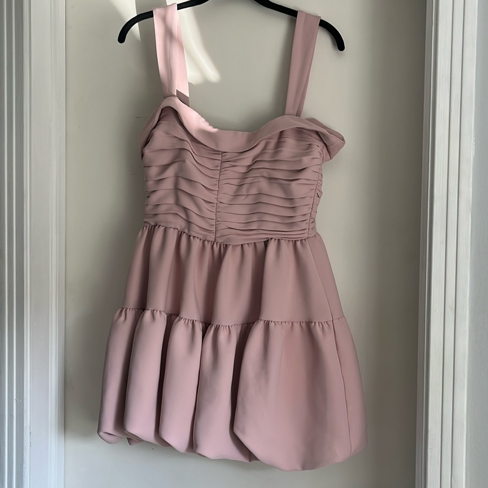 Zara Pink Ruffle Mini Dress